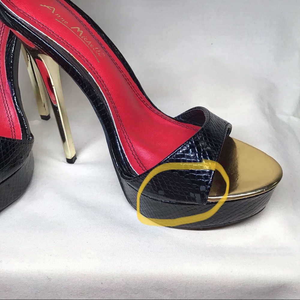 Anne Michelle, Socialite, black heels, size 6 - Picture 6 of 7